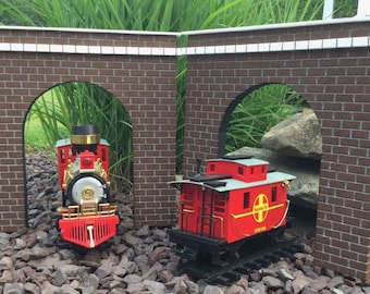 G scale Tunnel Portals - 1:24 scale G Gauge Trains Model Railroad & Garden Scenery - Set of 2