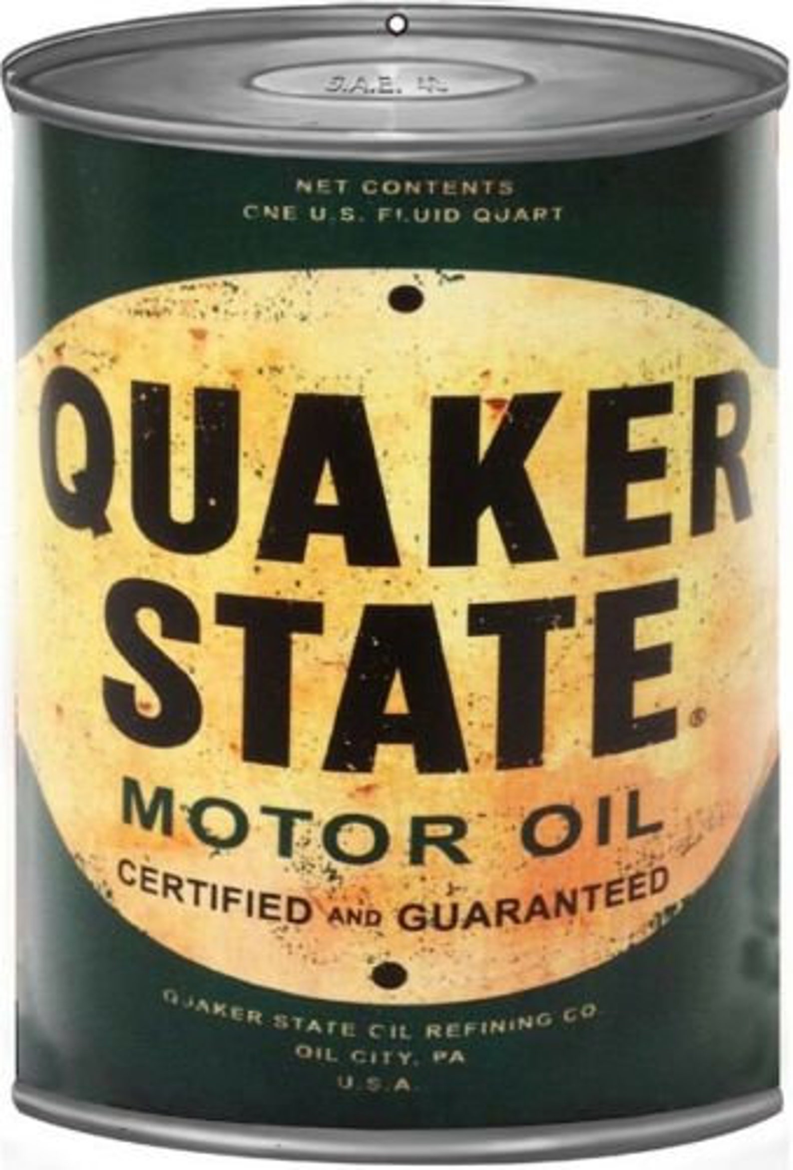 Garage Sign QUAKER STATE Oil Metal Wall Etsy