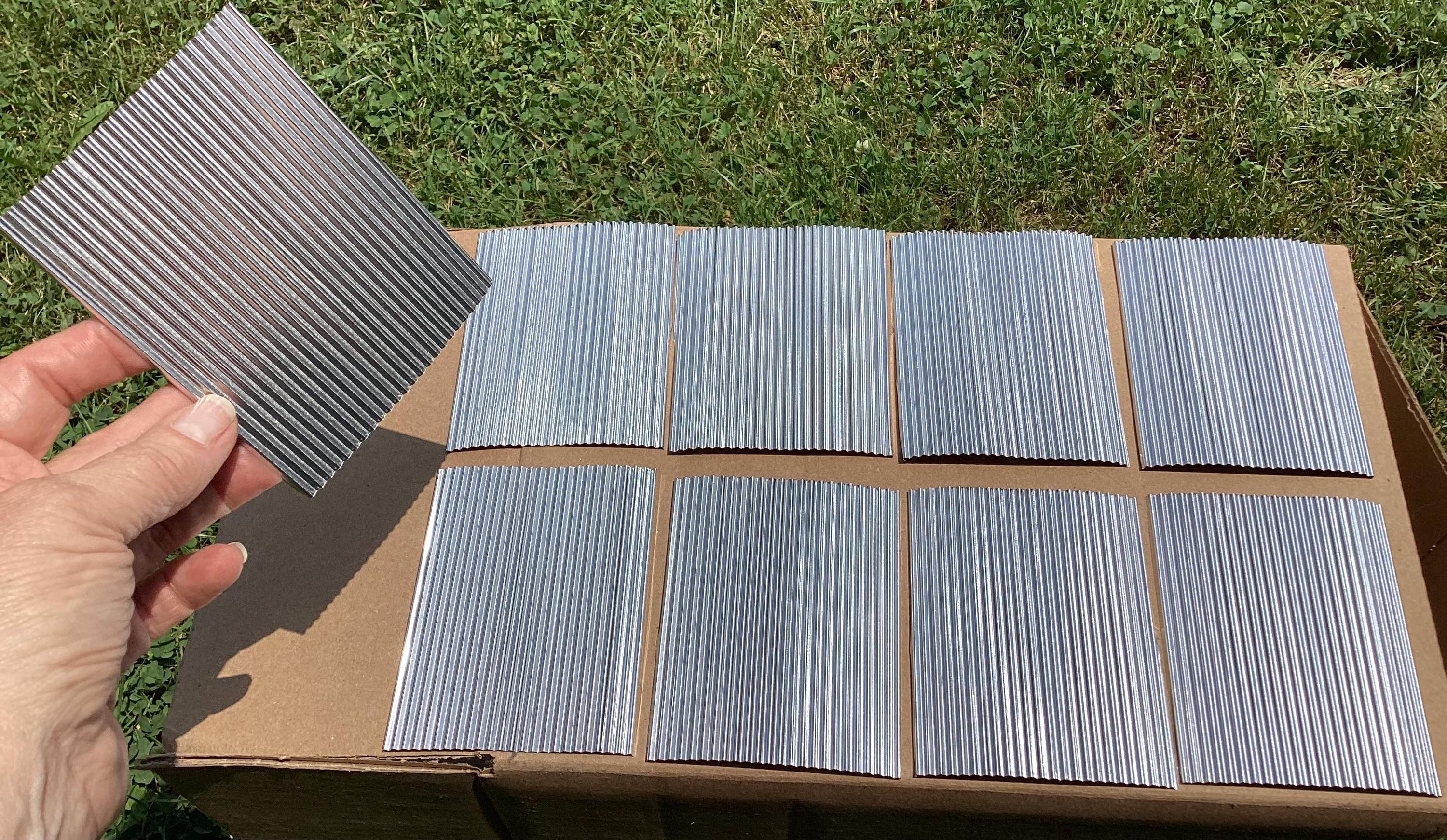 CRAFT SUPPLIES: Corrugated Aluminum Metal Sheets - 3 Sizes Available