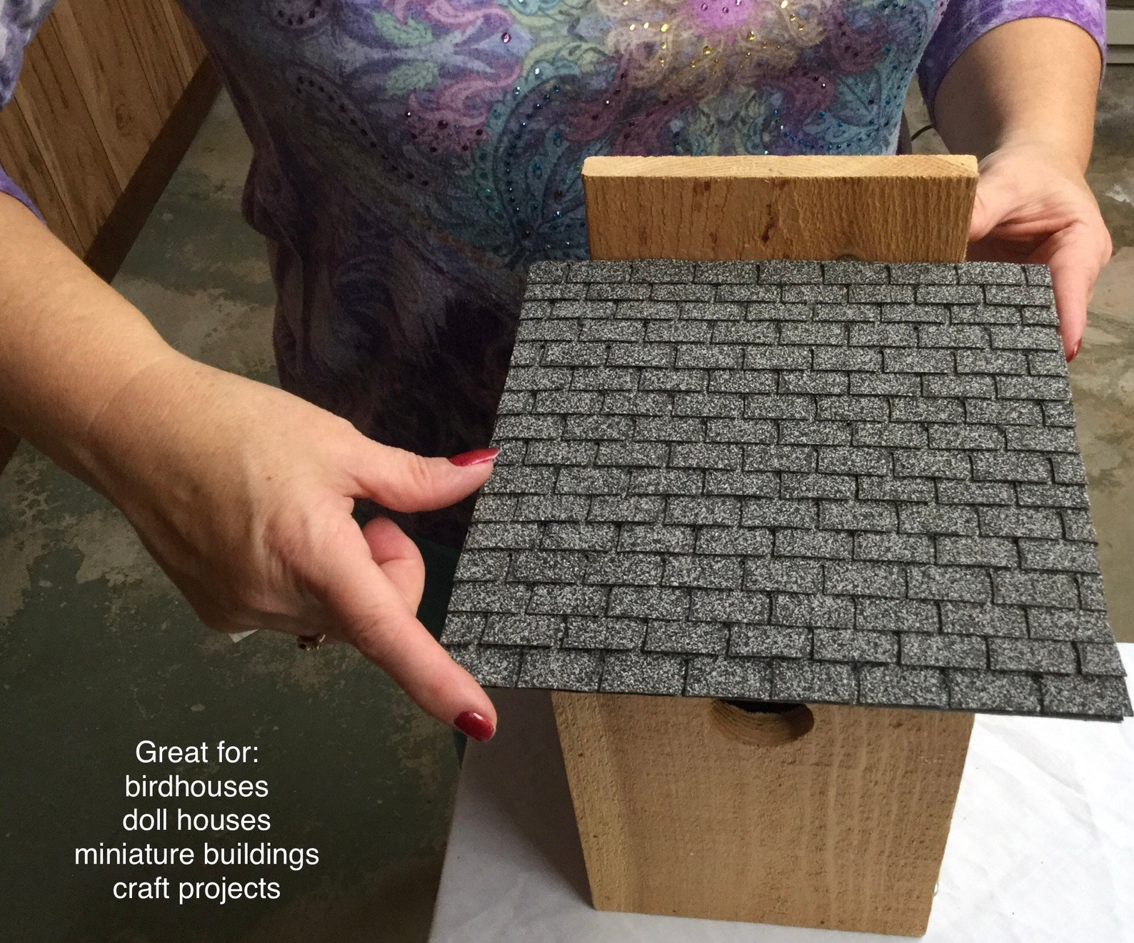 8x8 Sheets Asphalt Roofing Miniature Craft Supplies Doll Etsy