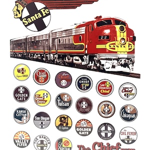 SANTA FE RAILROAD Sign | Heritage Diesel Trains & Railroad Gifts