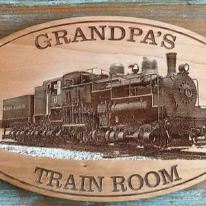 Personalized Engraved Train Sign: Western Maryland Railroad Wooden Decor
