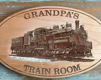 Personalized Engraved Train Sign: Western Maryland Railroad Wooden Decor