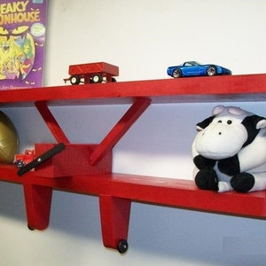 AIRPLANE SHELF for Kids, Bedroom Walls, Nursery, Baby Shower Gifts | Choice of Colors