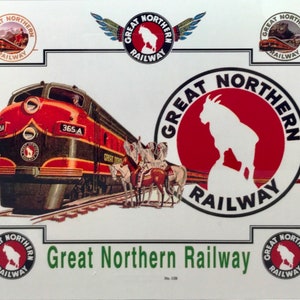 RAILROAD SIGN - Great Northern Trains & Railroad Aluminum Railroad Sign / Gifts