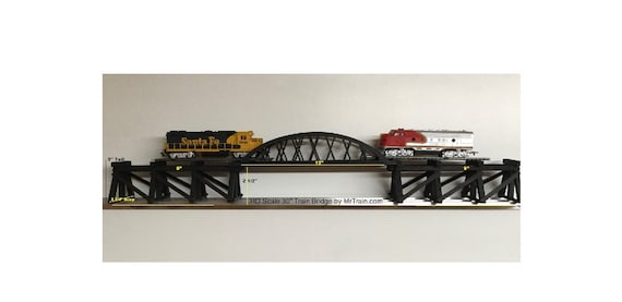 HO Scale Narrow Trestle Platform - 4-Sided With Open Girder Side For Train Layout