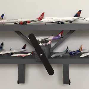 AIRPLANE SHELF for Kids, Bedroom Walls, Nursery, Baby Shower Gifts Choice of Colors Gray