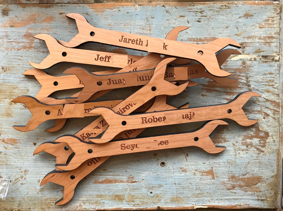 PERSONALIZED WOODEN WRENCH Shaped Automotive Graduation Gift Etsy