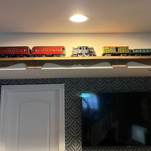 Wooden Display Shelf for Standard & G Scale Trains or Collectibles 36 Inch Choose a Color image 5