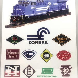 Conrail Railroad Metal Wall Sign - 10&quot;X12&quot; | Made in the USA