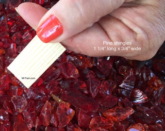 Miniature Pine Shingles: Dollhouse Roofing & Siding (Approx. 300 Pieces)