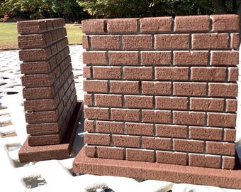O Scale BRIDGE PIERS - Set of 2 | Miniature | Scenery | Model Railroad | O gauge | 1:48 Scale | trains | bridge | Pillars