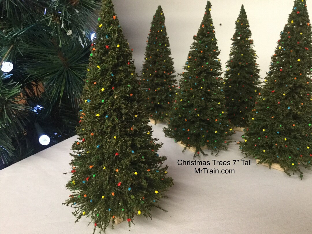 7inch CHRISTMAS TREE Doll House, Diorama, Miniature Scenery, Pretend Lights Etsy