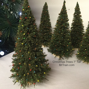 7-inch CHRISTMAS TREE | Doll House, Diorama, Miniature Scenery, Pretend Lights