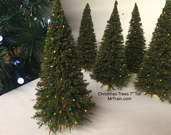 7-inch CHRISTMAS TREE | Doll House, Diorama, Miniature Scenery, Pretend Lights