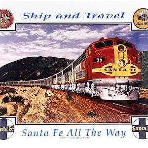 Santa Fe Railroad Sign | Trains & Railroad Aluminum Railroad Sign | Made in the USA