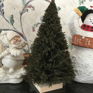 DOLL HOUSE TREE Christmas Pine Tree Choose Snowy or Green Miniature Ready to Decorate 1:12 Scale Diorama Snowy or Green image 9