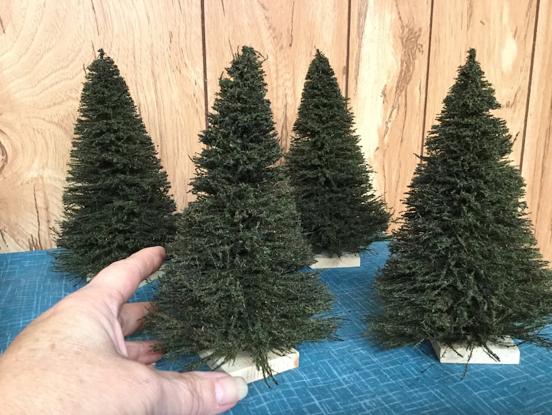 Miniature trees are made in the USA at MrTrain.com.