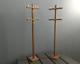Lineman Party Decorations- Set of TWO Power Poles - 18 Inches Tall