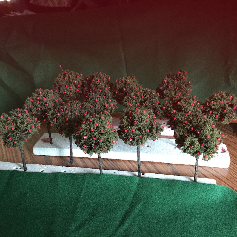 Model Railroading MINIATURE FRUIT TREES for Teachers Party Centerpiece-- Choose Apple Orange Lemon Wedding Favors Architechture