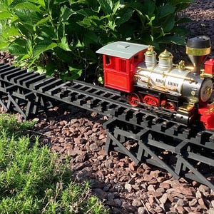 G Scale LOWBOY 36 Inch Wooden Trestle | G Gauge Model Railroad 1:24 Scale Scenery
