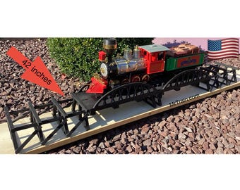 Bridge & Trestles for G Scale Model Railroad Toy Trains - 42″ Wooden Scenery