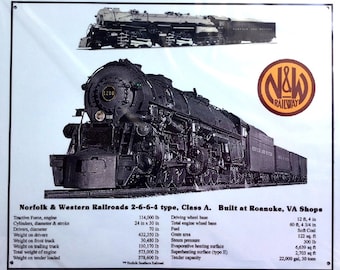 Norfolk Western Railroad Sign | 1218 Locomotive | Trains & Railroad Gifts