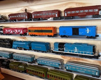 O Scale Model Train Display Shelves | Set of 10 | 48 Inch Railroad Shelf 143 - 1:48 Scale Trains