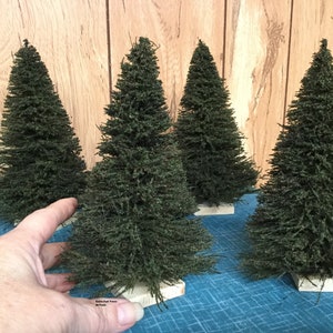 DOLL HOUSE TREE Christmas Pine Tree Choose Snowy or Green Miniature Ready to Decorate 1:12 Scale Diorama Snowy or Green image 7