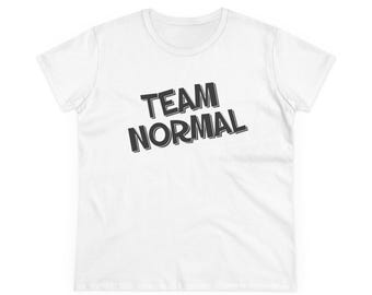 Team Normales mittelschweres Baumwoll-T-Shirt für Frauen