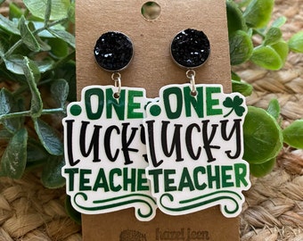 Boucles d'oreilles Teacher - Lucky Teacher - Saint-Patrick