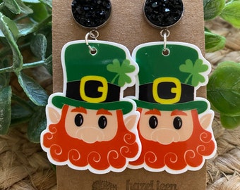 Boucles d'oreilles professeur - Leprechaun - Saint-Patrick