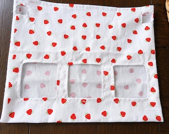 Cotton Small Pet Hay Bag | Bunny and Guinea Pig Slow Feeder Hay Bag | Rabbit Hay Pouch with 1–4 Hole Options | Hamster & Small Animal Feeder