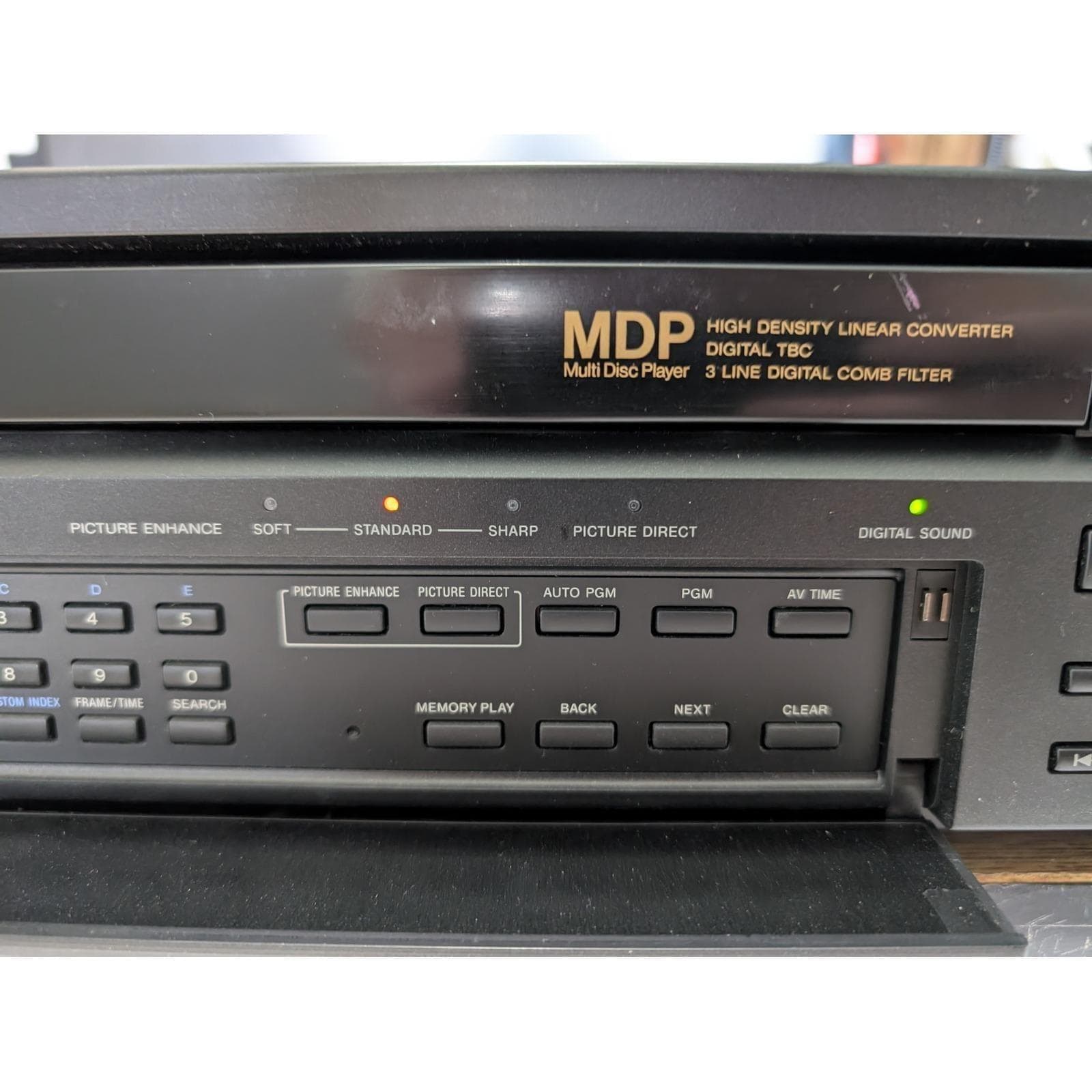 READ PARTS Sony MDP-455 Multi Disc Player Cd Cdv Ld Laserdisc Ntsc