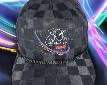 Rare 1990s Old Vintage RCA Digital Satellite System RCA Nipper Dog Space Hat Cap