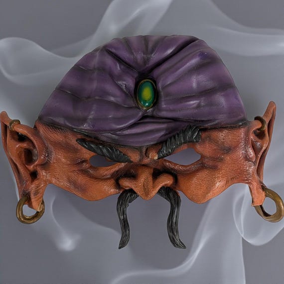 Vintage Genie Rubber Mask DISGUISE 2003 Halloween Mask Vinyl Costume Rare Aladin