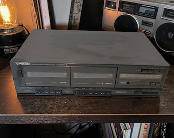 Pioneer CT-W310 Stereo Double Cassette Deck Black Dual Tape Player Made in Japan