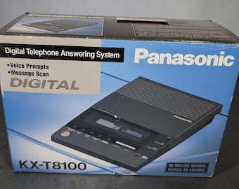RARE Panasonic KX-T8100 Digital Telephone Answering System Retro Black Adapter