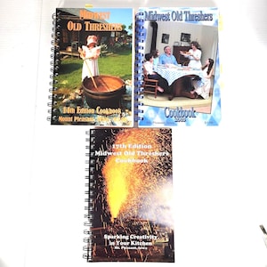 Midwest Old Threshers Cookbooks Lot Community Recipes IA Mount Pleasant Rare