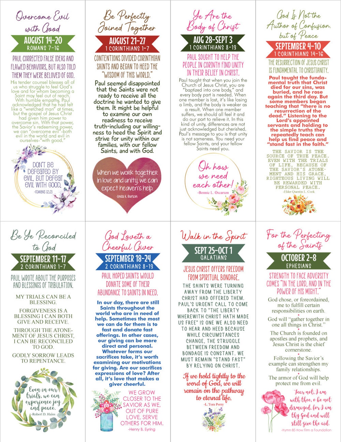 INSTANT DOWNLOAD 2023 Weekly Come Follow Me New Testament Etsy UK