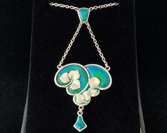 Antique Charles Horner Art Nouveau Silver & Enamel Necklace, c.1900–1910