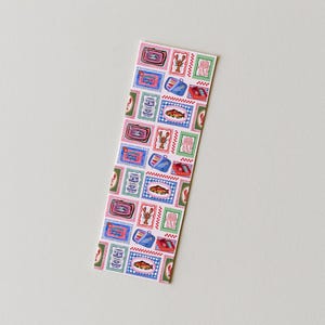 Handmade Decorative Bookmark with Lobsters and Fish