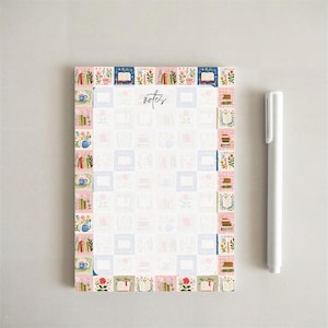 Book Lover Notepad | 5x7 Reading Notes Memo Pad | Cozy Bookish Stationery