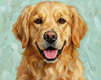 Custom Pet Portrait – Oil Painting Style Canvas | Classic Painted Look | Proof Before Delivery