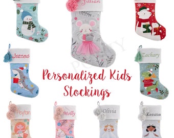 Personalized Stocking, Kids Stocking, Christmas Stocking, Stephen Joseph, Holiday Stocking, Girls stocking, boys stocking