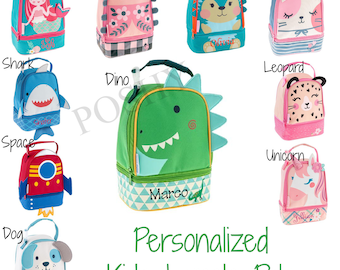 Personalized Kids Lunch Box, Lunch Bag, Boys Lunch box, Girls Lunch box, Lunch Pals 18 different designs