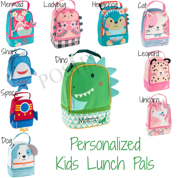 Personalized Kids Lunch Box, Lunch Bag, Boys Lunch box, Girls Lunch box, Lunch Pals 18 different designs