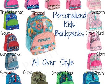 Kids Backpack / Monogrammed kids backpack / Girls backpack / boys backpack / All Over style backpack