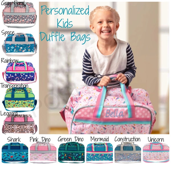 Kids Duffle Bag, Personalized Duffle, Kids Personalized Duffle, Kids Gym Bag, Sports Bag