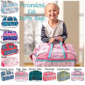 Kids Duffle Bag, Personalized Duffle, Kids Personalized Duffle, Kids Gym Bag, Sports Bag